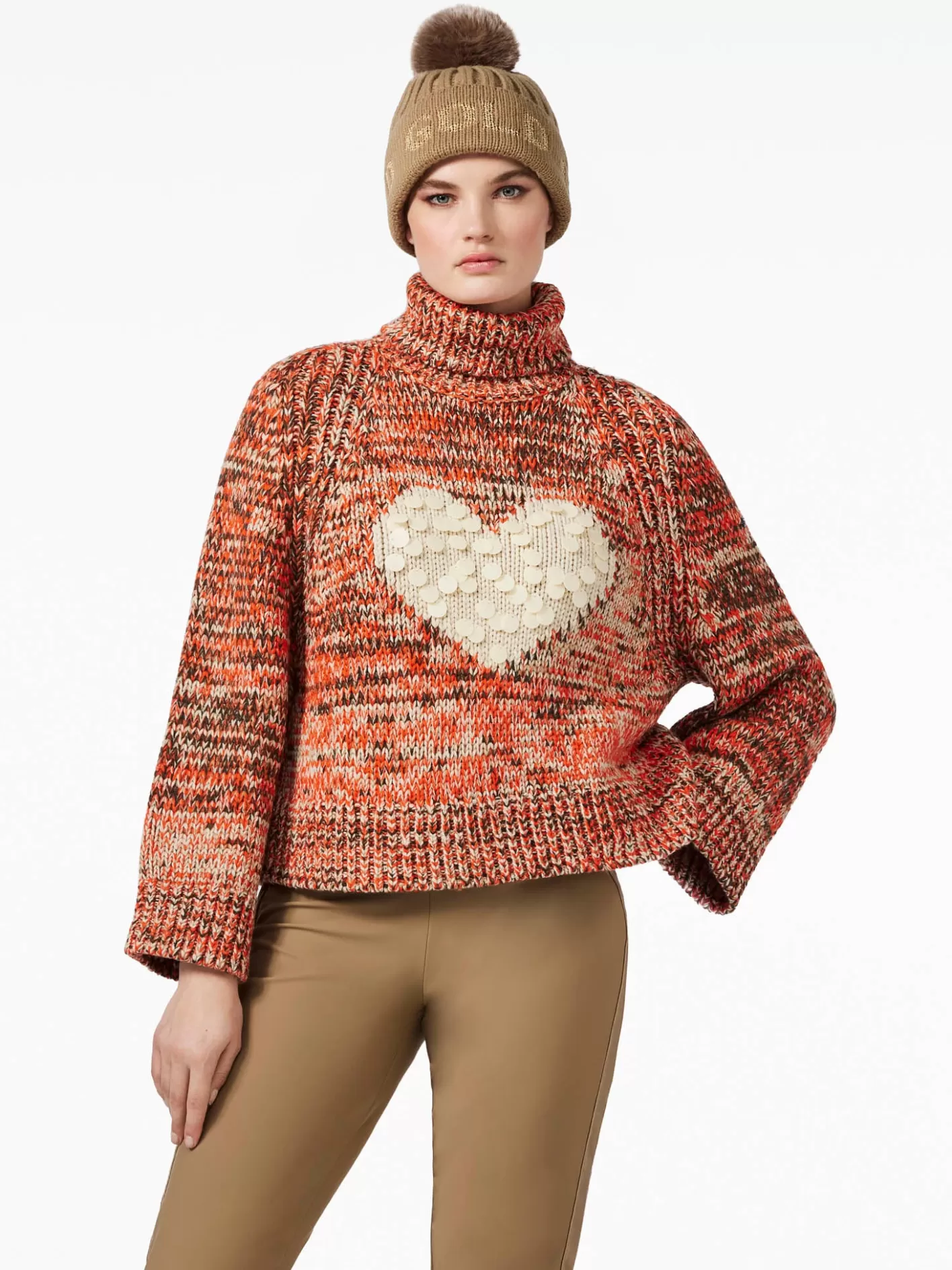 Goldbergh AIMEE Long Sleeve Knit Sweater army/orange Sale