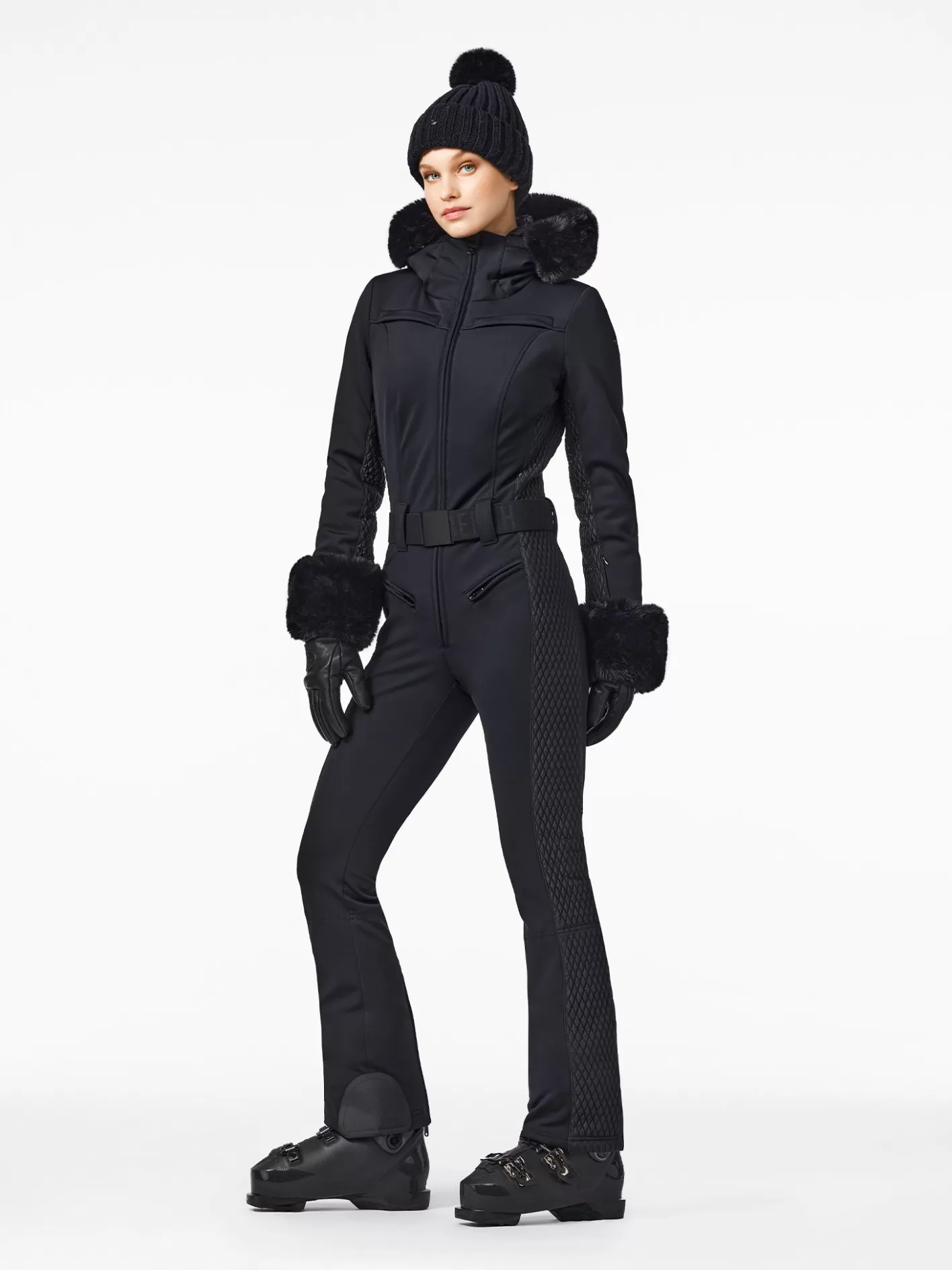 Goldbergh ANGELE FAUX BORDER Ski Suit black Cheap