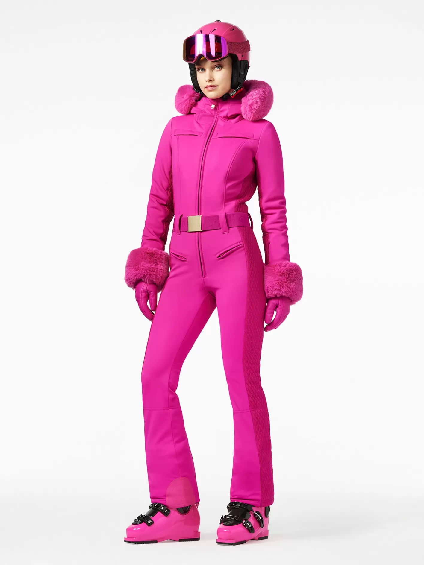 Goldbergh ANGELE FAUX BORDER Ski Suit passion pink Shop
