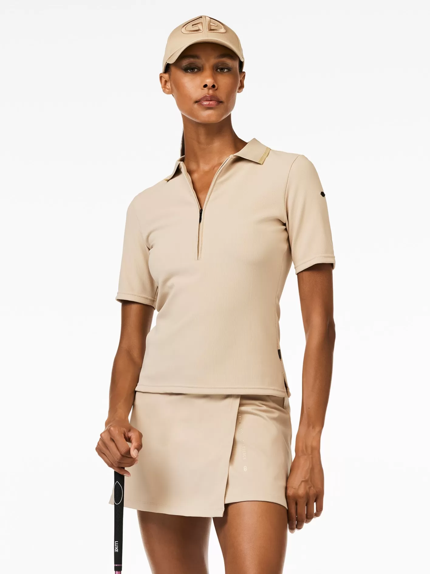 Goldbergh CASSIA Short Sleeve Top white sand Best Sale