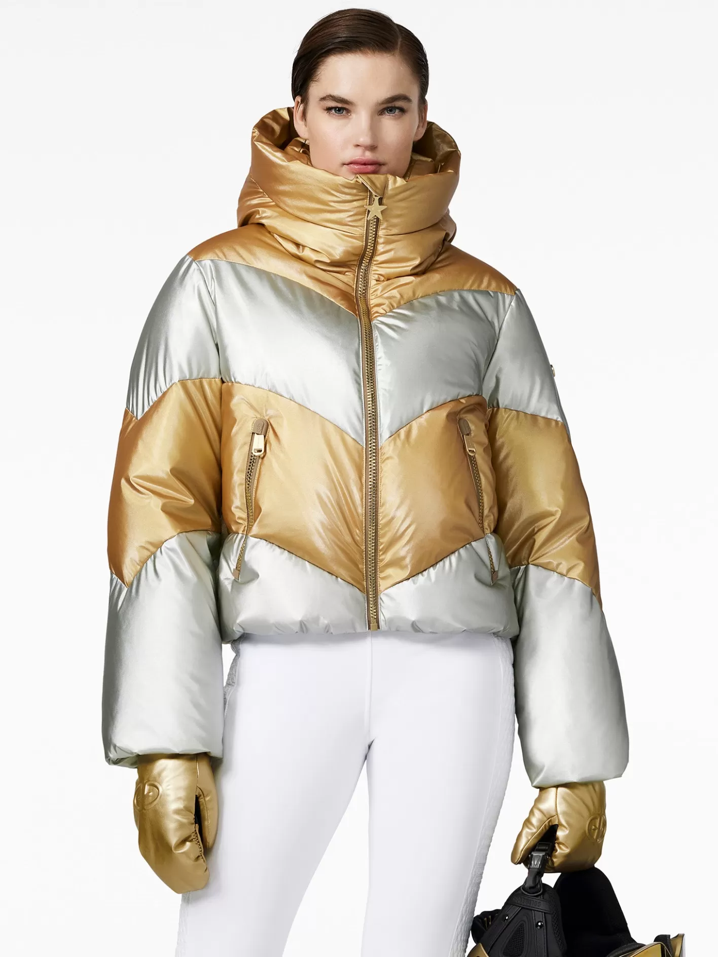 Goldbergh COURAGE Ski Jacket gold/silver Discount