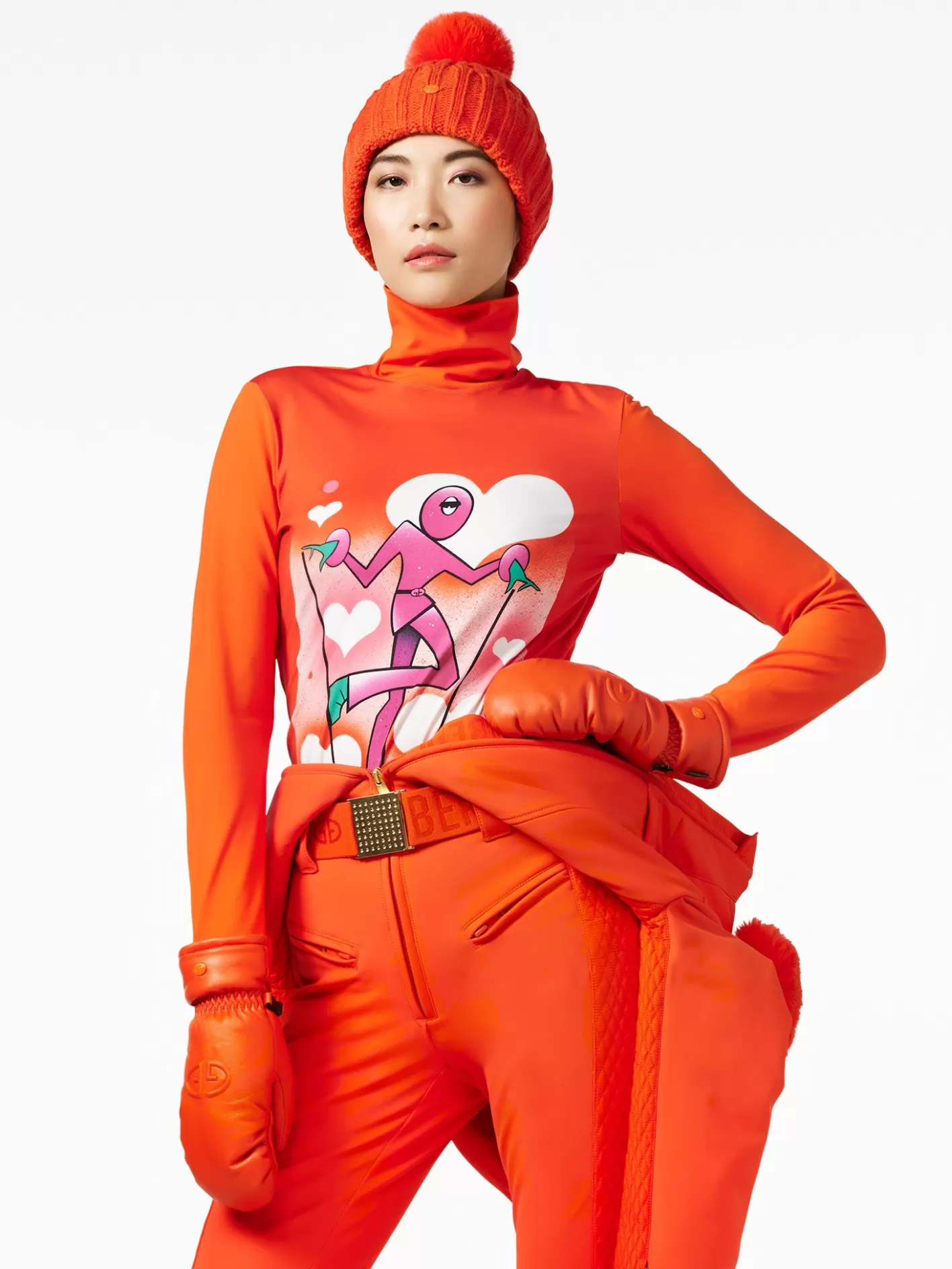 Goldbergh FEMME Long Sleeve Turtleneck Tee orange Outlet