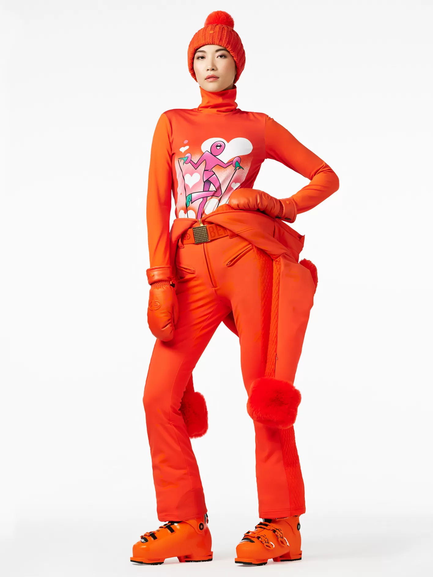 Goldbergh FEMME Long Sleeve Turtleneck Tee orange Outlet