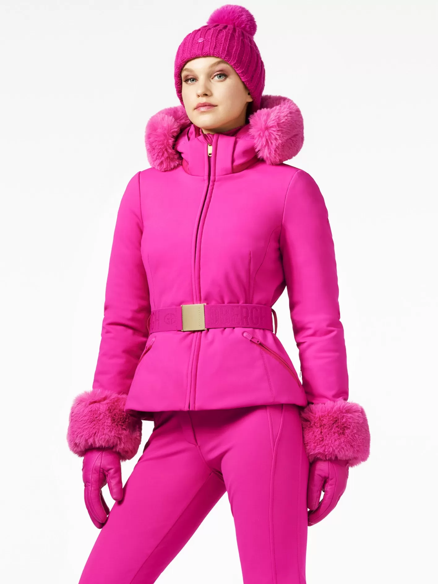 Goldbergh GISELLE FAUX BORDER Ski Jacket passion pink Best Sale