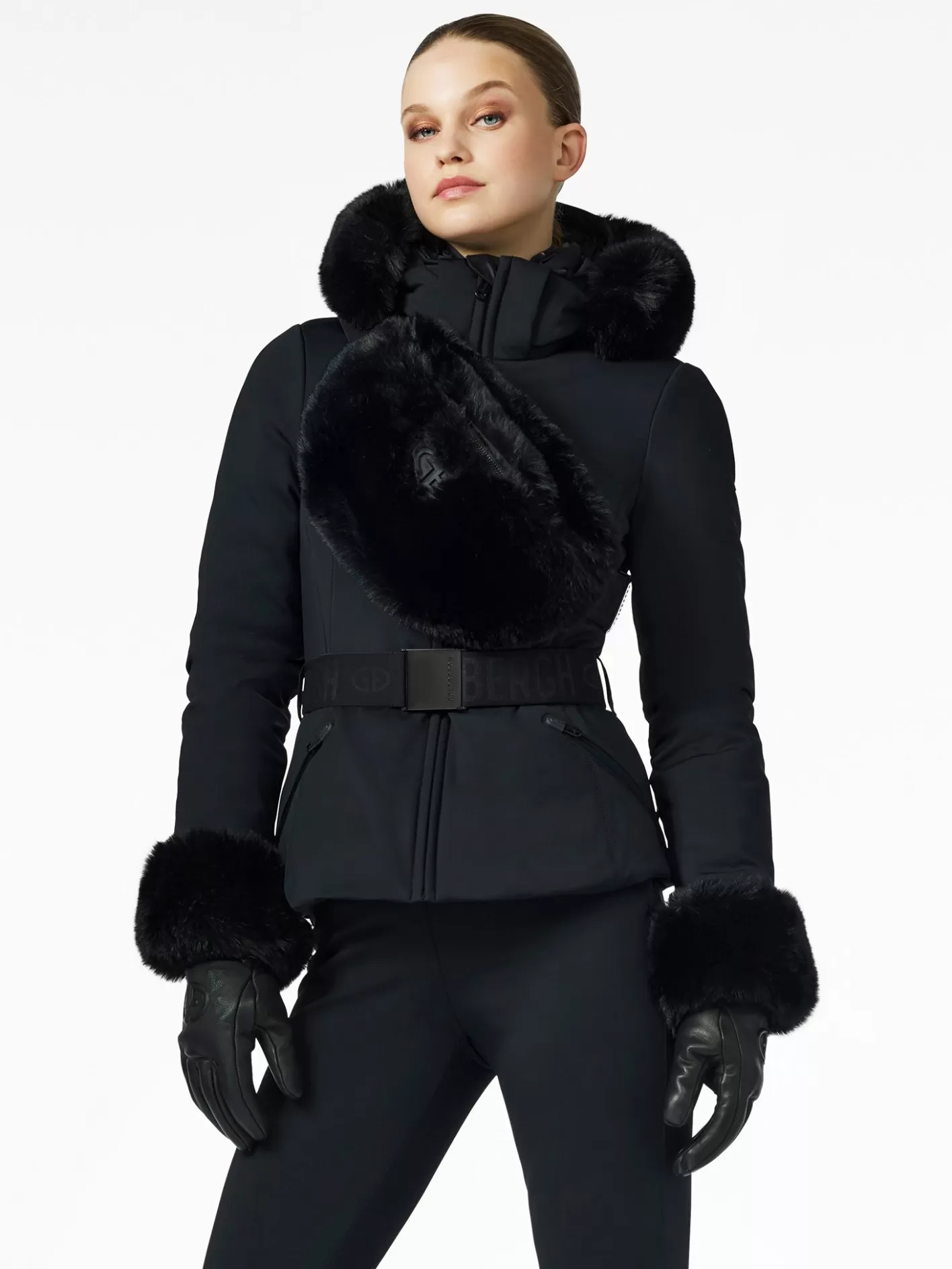 Goldbergh GISELLE FAUX BORDER Ski Jacket black Flash Sale