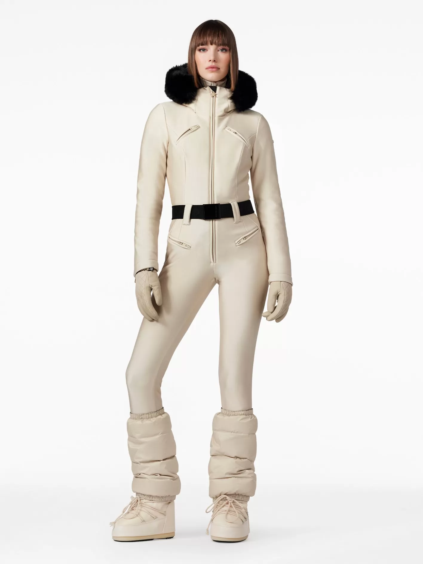 Goldbergh GLISSER FAUX BORDER Ski Suit champagne Best Sale