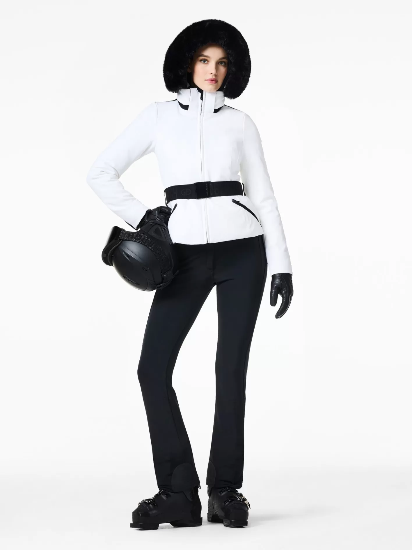 Goldbergh Hida Faux Border Ski Jacket White Hot