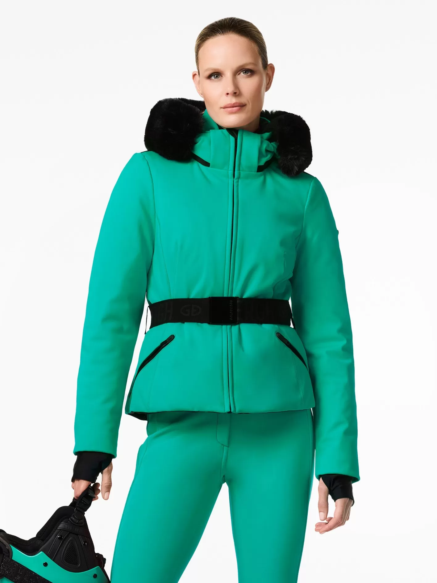Goldbergh Hida Faux Border Ski Jacket Ice green Sale