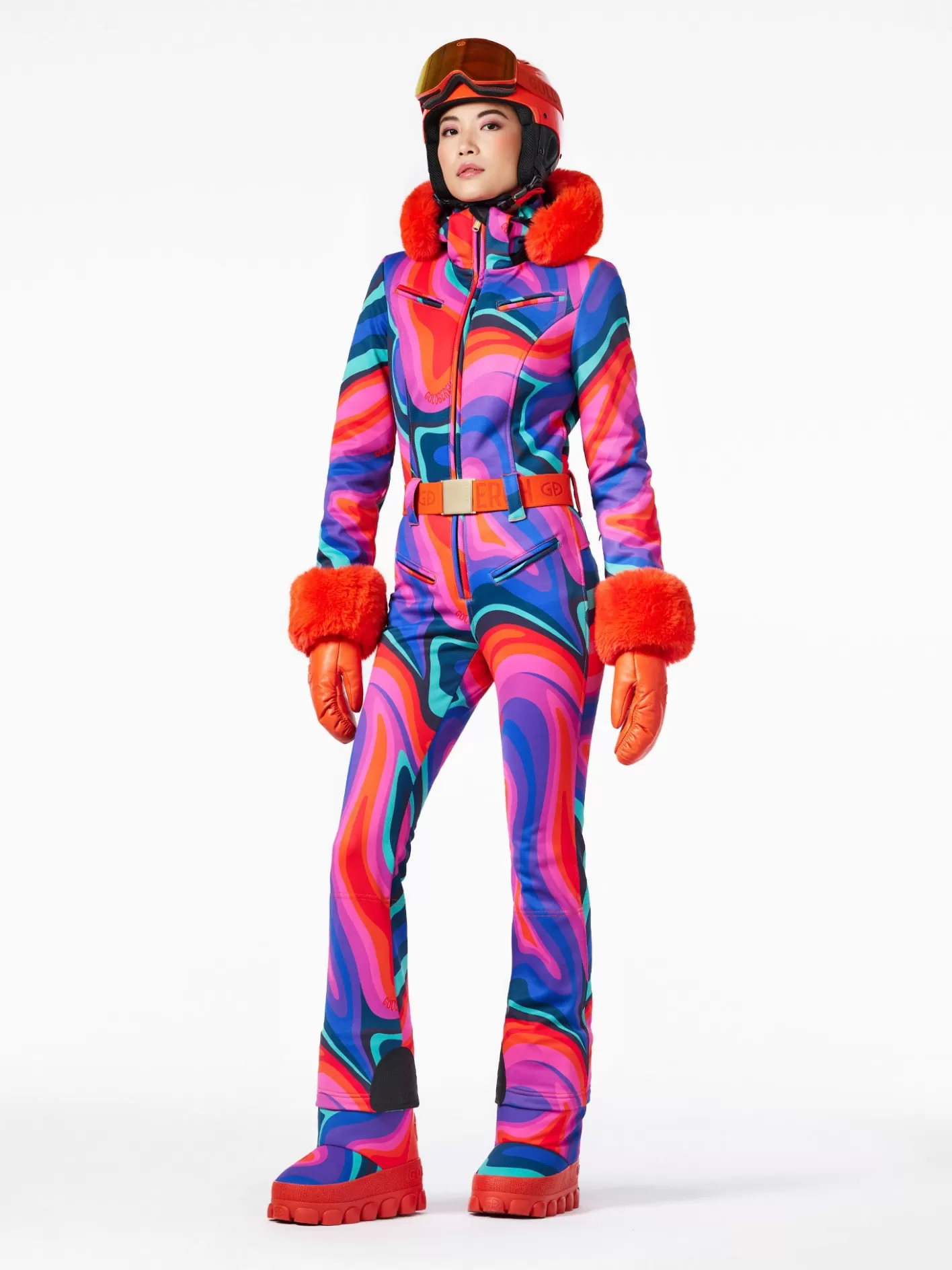 Goldbergh LA FÊTE FAUX BORDER Ski Suit absinthe rainbow Fashion