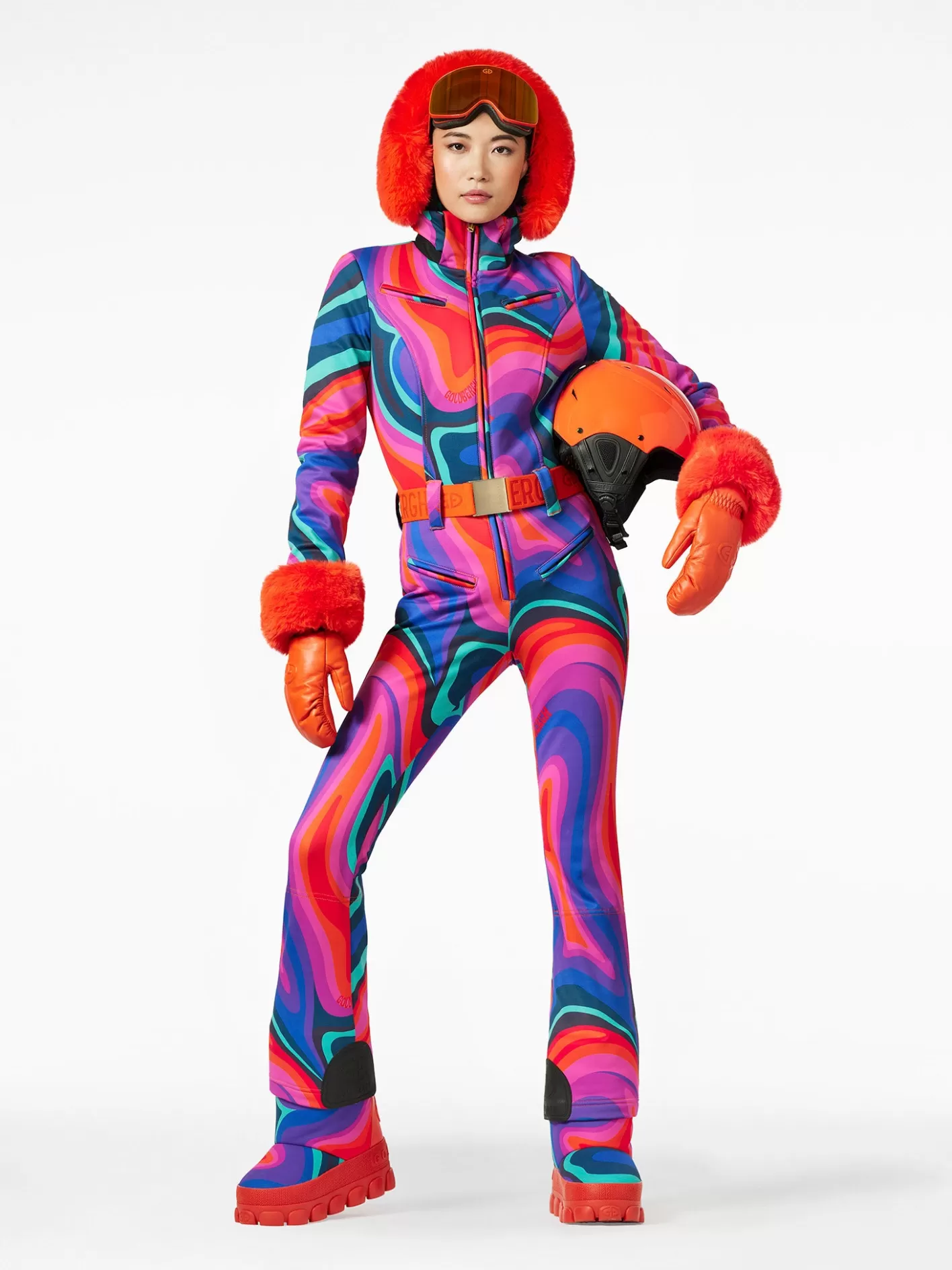 Goldbergh LA FÊTE FAUX BORDER Ski Suit absinthe rainbow Fashion