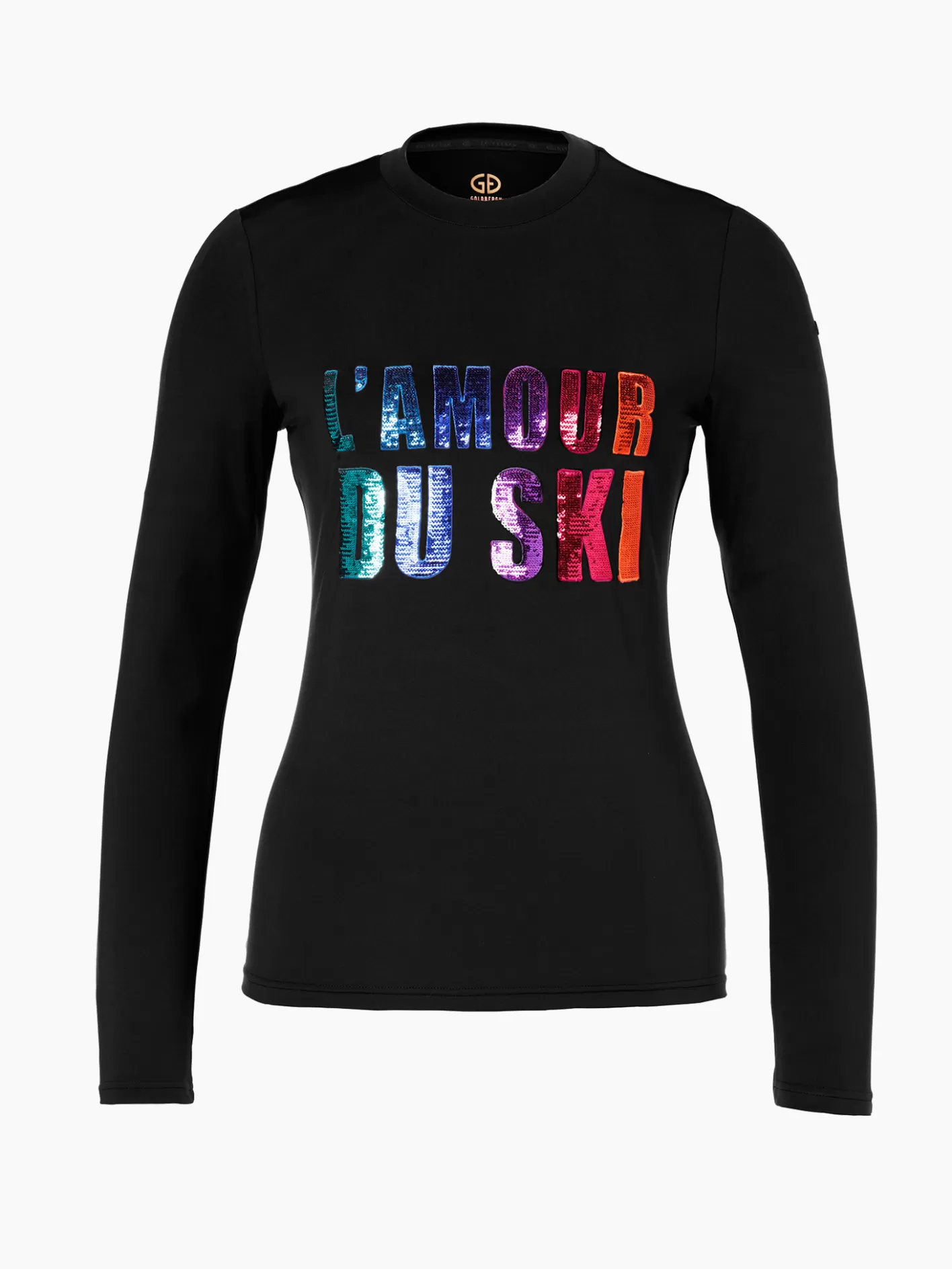 Goldbergh LE COEUR Long Sleeve Tee black Best Sale