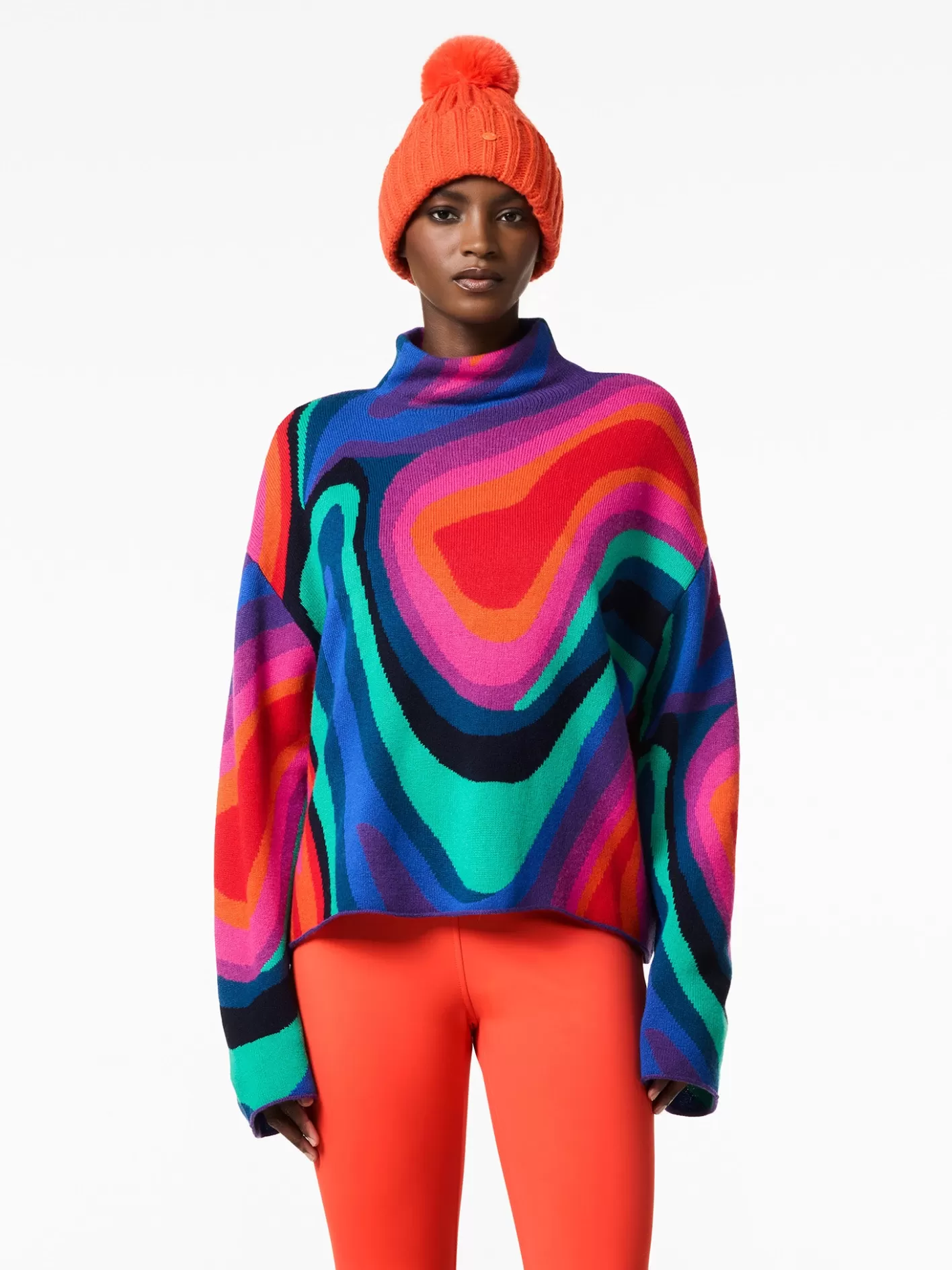 Goldbergh MARBRE Long Sleeve Knit Sweater absinthe rainbow Online