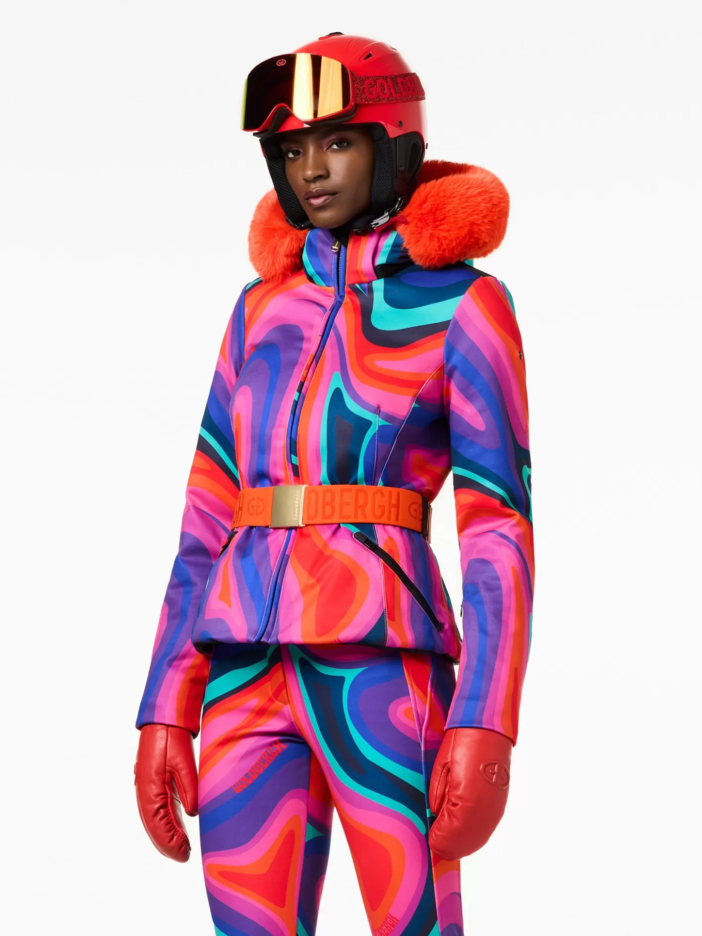 Goldbergh MUSE FAUX BORDER Ski Jacket absinthe rainbow Online