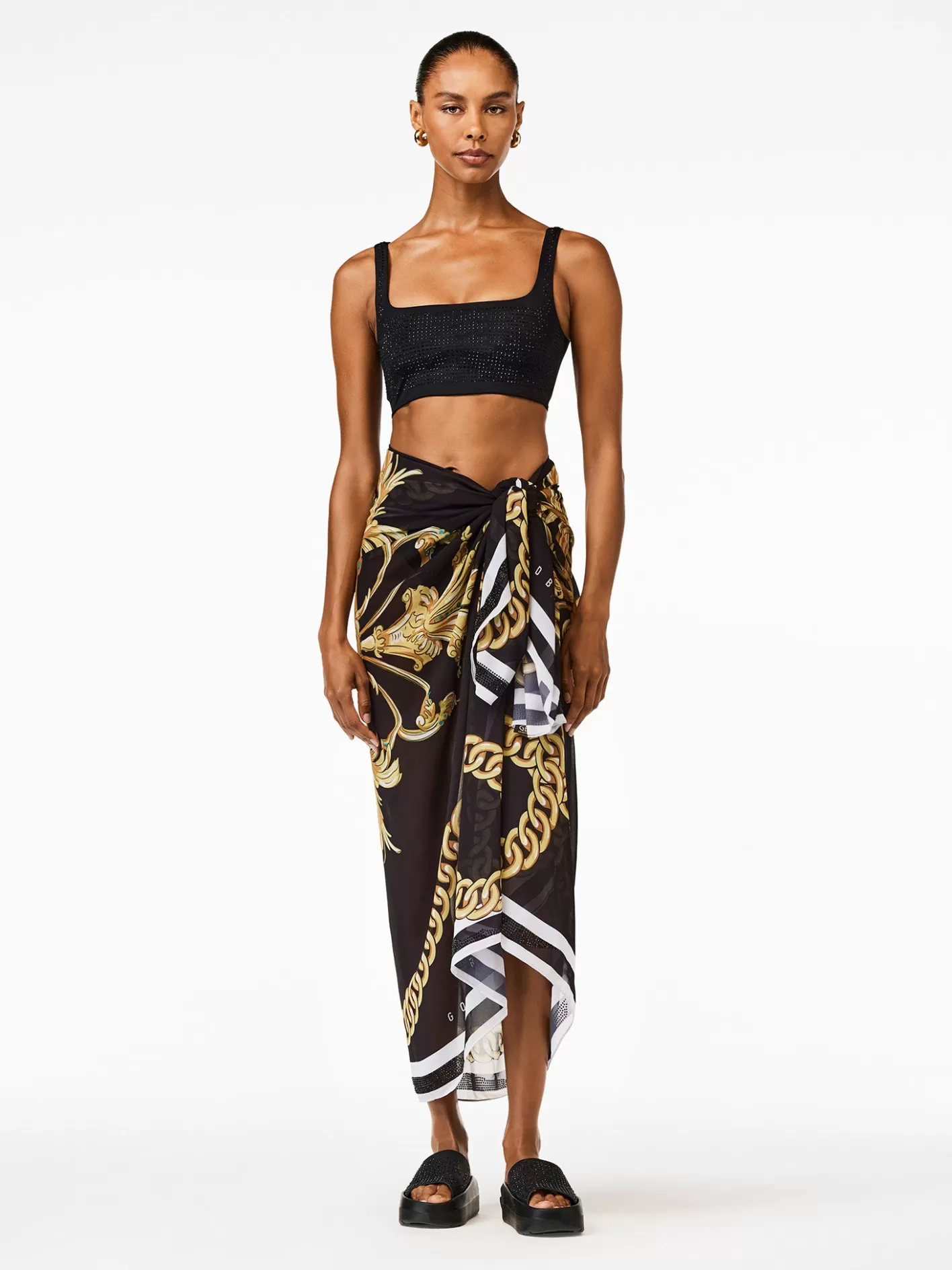 Goldbergh YACHT Pareo black/white Hot
